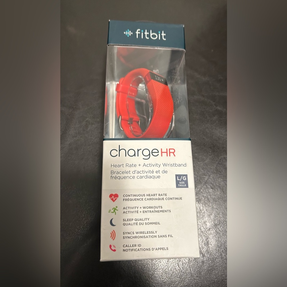 New in box Fitbit Charge HR Wristband Tracker